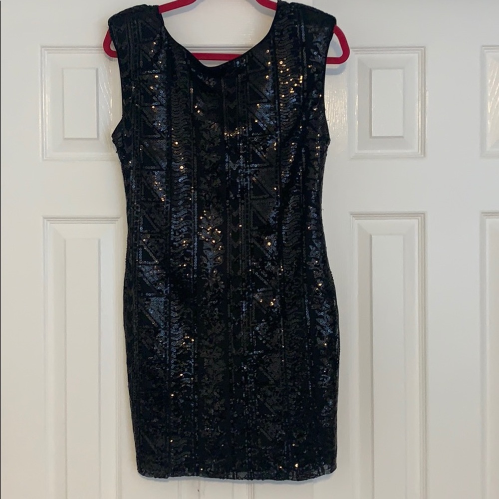 Sequin black dress